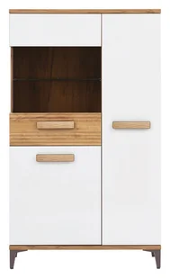 Witryna Snobi Sb06 Dąb Craft Złoty / Biel Alpejska - Witryny - miniaturka - grafika 1