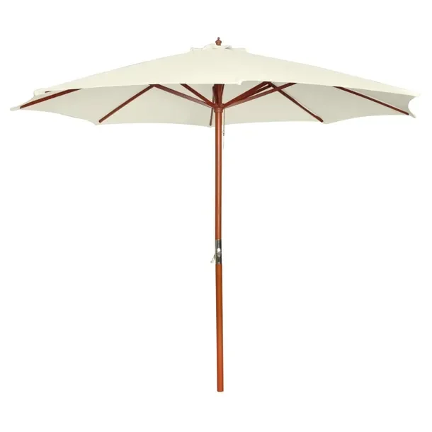 Parasol Patio, drewno, biały piaskowy, 300cm x 258cm