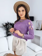 Swetry damskie - Sweter damski LAYSI lila Dstreet MY1747 - miniaturka - grafika 1