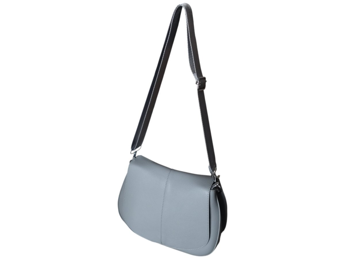 Torebka Damska, Mała Listonoszka Na Ramię Szara, Miejska