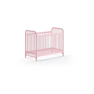 Różowe metalowe łóżeczko 60x120 cm BRONXX – Vipack - Łóżeczka i kojce - miniaturka - grafika 1