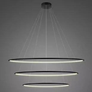 Lampa wisząca Ledowe Okręgi No.3 Φ120 cm in 4k czarna ściemnialna Altavola Design - Lampy sufitowe - miniaturka - grafika 1