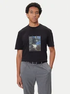 Koszulki męskie - HUGO T-Shirt Dabolos 50545995 Czarny Relaxed Fit - miniaturka - grafika 1