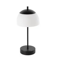 Lampy stojące - Honsel Nowoczesna lampa stołowa czarna z opalowym szkłem, w tym LED z 3-stopniowym ściemniaczem - Djent - miniaturka - grafika 1