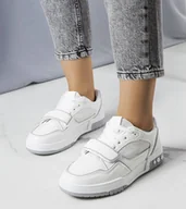 Botki damskie - Szare sneakersy damskie Ollie-37 - miniaturka - grafika 1