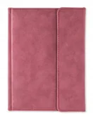 Planery - Notes książkowy zapinany A4 Nubuk BORDOWY - miniaturka - grafika 1