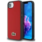 Etui i futerały do telefonów - Etui LACOSTE Iconic Petit Pique Woven Logo MagSafe do Apple iPhone 16e Czerwony - miniaturka - grafika 1