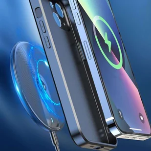 Ładowarka indukcyjna Qi szybka bezprzewodowa Uniwersalna Fast Charge 15W Czarna - Lampy pozostałe - miniaturka - grafika 6