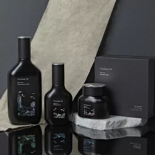 Pyunkang Yul Black Tea Line Gift Set – zestaw prezentowy (tonik, serum, krem) - Zestawy kosmetyków damskich - miniaturka - grafika 1