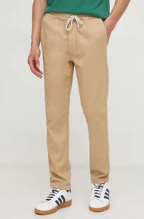 Pepe Jeans spodnie męskie kolor beżowy w fasonie chinos - Spodnie męskie - miniaturka - grafika 1