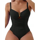 Stroje kąpielowe - JEDNOCZĘŚCIOWY STRÓJ KĄPIELOWY WYSZCZUPLAJĄCY KOSTIUM DAMSKI MODELUJĄCY L - miniaturka - grafika 1