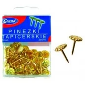 Spinacze i klipsy do papieru - Grand Pinezki tapicerskie złote T4 50 sztuk KW TRADE - miniaturka - grafika 1