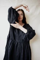 Sukienki - Sukienka BELZA / black / len - miniaturka - grafika 1