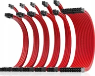 Kable komputerowe i do monitorów - AsiaHorse Zestaw przedłużaczy do zasilacza ATX 6 KIT 16 AWG PC AsiaHorse Sleeved - miniaturka - grafika 1