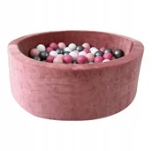 Suche baseny - Suchy basen z kulkami 30x90 Velvet Brudny róż 200 piłek - DOWOLNY MIX - miniaturka - grafika 1