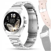 Smartwatch - SMARTWATCH ZEGAREK DAMSKI ROZMOWY MENU PL WODOODPORNY AMOLED ZDROWIE 3paski - miniaturka - grafika 1