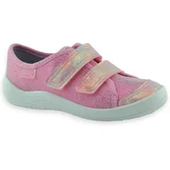 Buty dla dziewczynek - Dziewczęce trampki do przedszkola szkoły Befado 772X/Y006 Tim Różowe - miniaturka - grafika 1