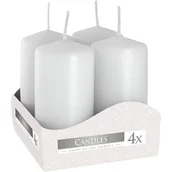 Świece - Świeca walec 8 x 3,8 cm wotywna biała 4 szt. Bispol - miniaturka - grafika 1