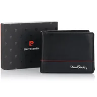 Portfele - Nieduży elegancki portfel męski YS605 323 z RFID - czarno-czerwony - miniaturka - grafika 1