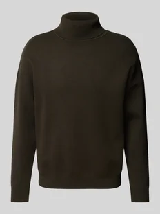 Sweter z dzianiny z golfem - Swetry męskie - miniaturka - grafika 1