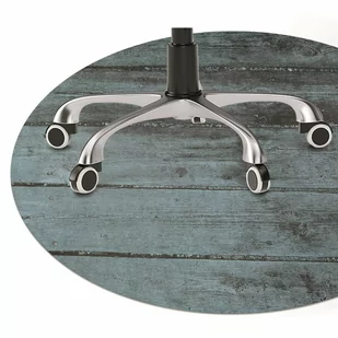 Mata pod fotel ochrona paneli Niebieskie deski fi100 cm - Podnóżki, podpórki, podkładki - miniaturka - grafika 1