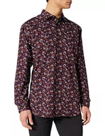 Koszule męskie - Seidensticker Męska koszula biznesowa – bez prasowania z taliowanym krojem – Shaped – długi rękaw – kołnierz Kent – 100% bawełna, czerwony (Weinrot), 41 - miniaturka - grafika 1