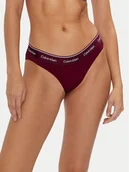 Stroje kąpielowe - Calvin Klein Swimwear Dół od bikini KW0KW02428 Bordowy - miniaturka - grafika 1