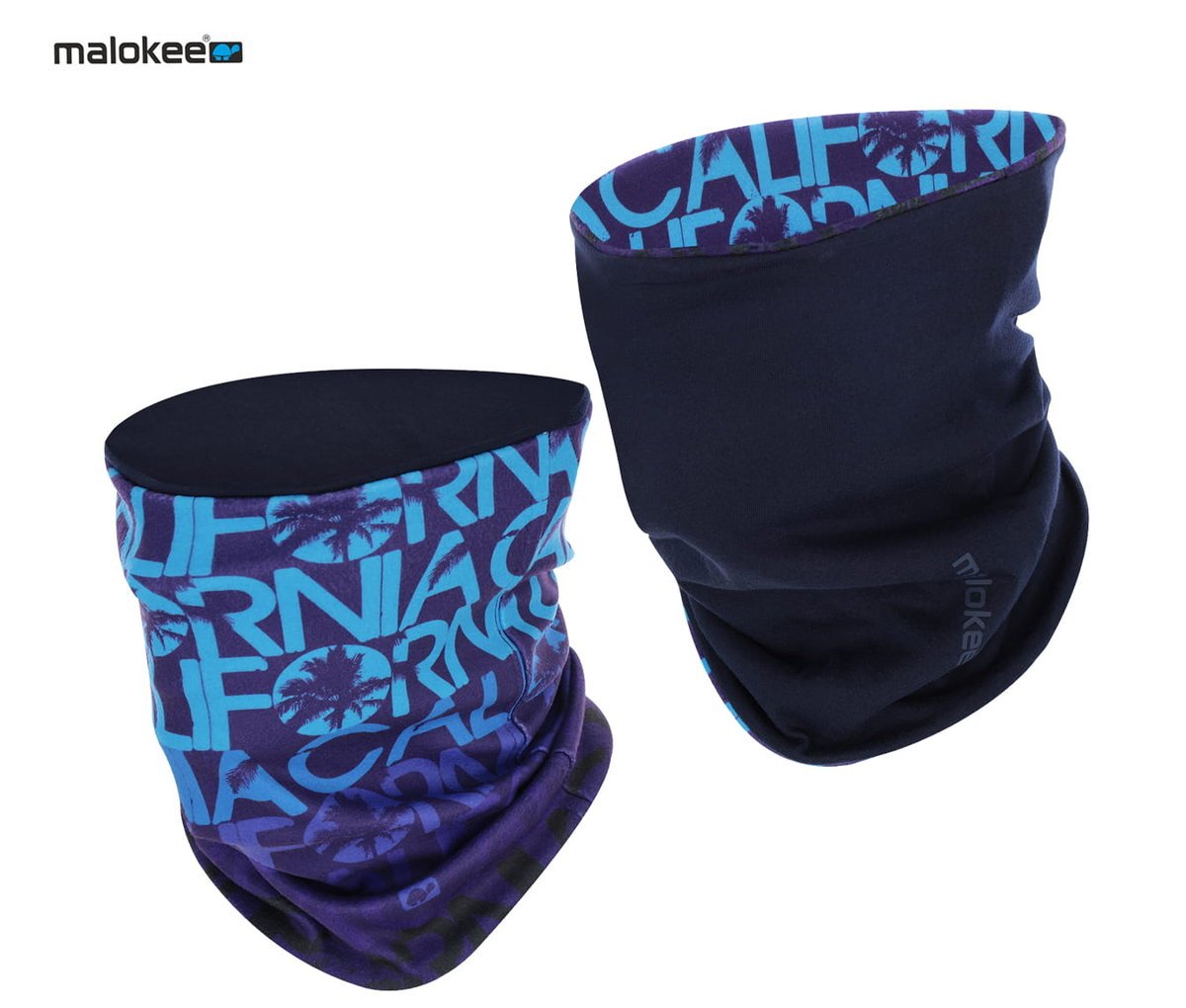 Komin California granatowy do morsowania ciepły polarowy bawełniany