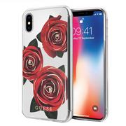 Etui i futerały do telefonów - Etui Do Iphone Xs Guess Flower Desire Red Rose - miniaturka - grafika 1
