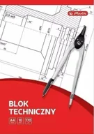 Szkolne artykuły papiernicze - Blok techniczny A4/10K biały (20szt) HERLITZ - miniaturka - grafika 1