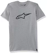 Koszulki męskie - Alpinestars Heritage Blaze Tee męski T-shirt, sportowa koszulka z krótkim rękawem, krój podkreślający sylwetkę, odzież sportowa., szary, l - miniaturka - grafika 1