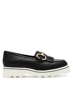 Półbuty damskie - Badura Loafersy NECTOR-06W1-016 Czarny - miniaturka - grafika 1
