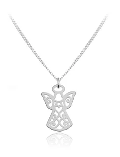 Srebrny naszyjnik - Ażurowy Aniołek - Pamiątka I Komunii Świętej - Biżuteria religijna Srebrny naszyjnik - Ażurowy Aniołek - Pamiątka I Komunii Świętej - Biżuteria religijna - miniaturka - grafika 1