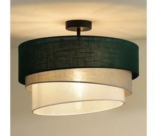 Duolla - Żyrandol natynkowy TRIO 1xE27/15W/230V śr. 45 cm zielony/szary/biały - Lampy sufitowe - miniaturka - grafika 1