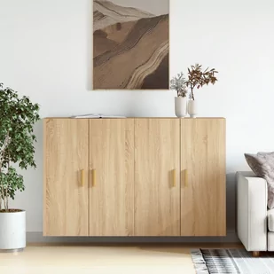 vidaXL Wiszące szafki, 2 szt. kolor dąb sonoma materiał drewnopochodny - Komody - miniaturka - grafika 1