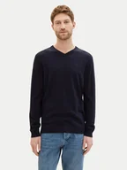 Swetry męskie - Tom Tailor Sweter 1038427 Granatowy Regular Fit - miniaturka - grafika 1
