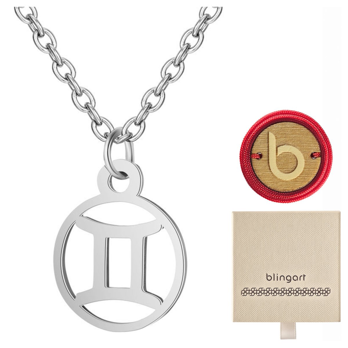 Łańcuszek Celebrytka BLIŹNIĘTA naszyjnik damski