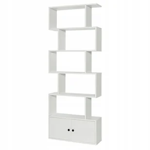 Nowoczesny regał pokojowy z szafką i półkami - Regały - miniaturka - grafika 1