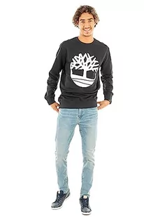 Timberland Męska bluza Core Logo Crew Bb, czarna/biała, rozmiar S, czarny/biały, S - Bluzy męskie - miniaturka - grafika 1