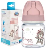 Butelki dla niemowląt - CANPOL BABIES BUTELKA SZEROKA ANTYKOLKOWA 120ml BONJOUR 0+ - miniaturka - grafika 1