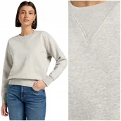 Bluzy damskie - Lee RAGLAN CREW SWS raglanowa bawełniana damska bluza małe logo melanż L - LEE - miniaturka - grafika 1