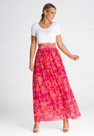 Spódnice - Elegancka długa spódnica z siatki Wzór 138 L/XL - miniaturka - grafika 1
