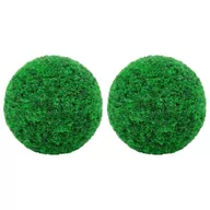 Sztuczne kwiaty - vidaXL Kule sztucznego bukszpanu, 2 szt., 35 cm 315480 - miniaturka - grafika 1
