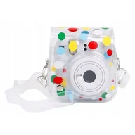 Paski, szelki, uprzęże foto - Futerał Etui Pokrowiec Do Fujifilm Instax Mini 12 / Kolorowe Kropki - miniaturka - grafika 1