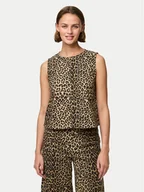 Bluzki damskie - Pieces Bluzka Salume 17158200 Brązowy Relaxed Fit - miniaturka - grafika 1