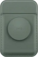 Pozostałe akcesoria do telefonów - Podstawka Uniq UNIQ Flixa magnetyczny portfel na karty z podpórką zielony/lichen green MagSafe - miniaturka - grafika 1