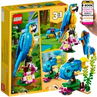 Klocki - LEGO® 31136 – Egzotyczna Papuga 3w1 – Papuga, Ryba, Żaba - KREATYWNY PREZENT DLA DZIECKA Zestaw LEGO® na URODZINY lub ŚWIĘTA + EBOOK-3 - miniaturka - grafika 1