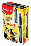 Długopisy - Maped Freewriter Mini długopis z kulką (pudełko 12 szt.) - czarny - miniaturka - grafika 1