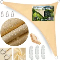 Markizy - Kanwod ŻAGIEL OGRODOWY BEŻOWY TRÓJKĄT 4x4x4M - miniaturka - grafika 1