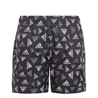 Stroje kąpielowe - adidas, Logo Print Clx, kostium kąpielowy, czarno-biały, 1213, dla dzieci - miniaturka - grafika 1